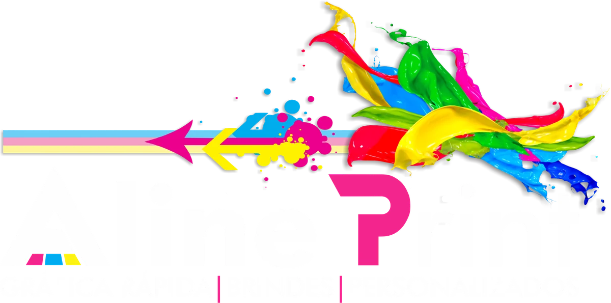Logo da Aline Print: gráfica rápida, brindes e personalizados